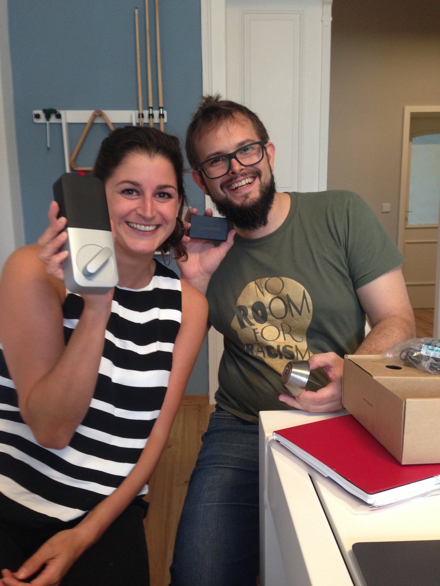 Pleased to have received yet another amazing smart object to connect to the Universal Sharing Network! <a href="/lockitron/">Lockitron</a> in the house! 💯 👍