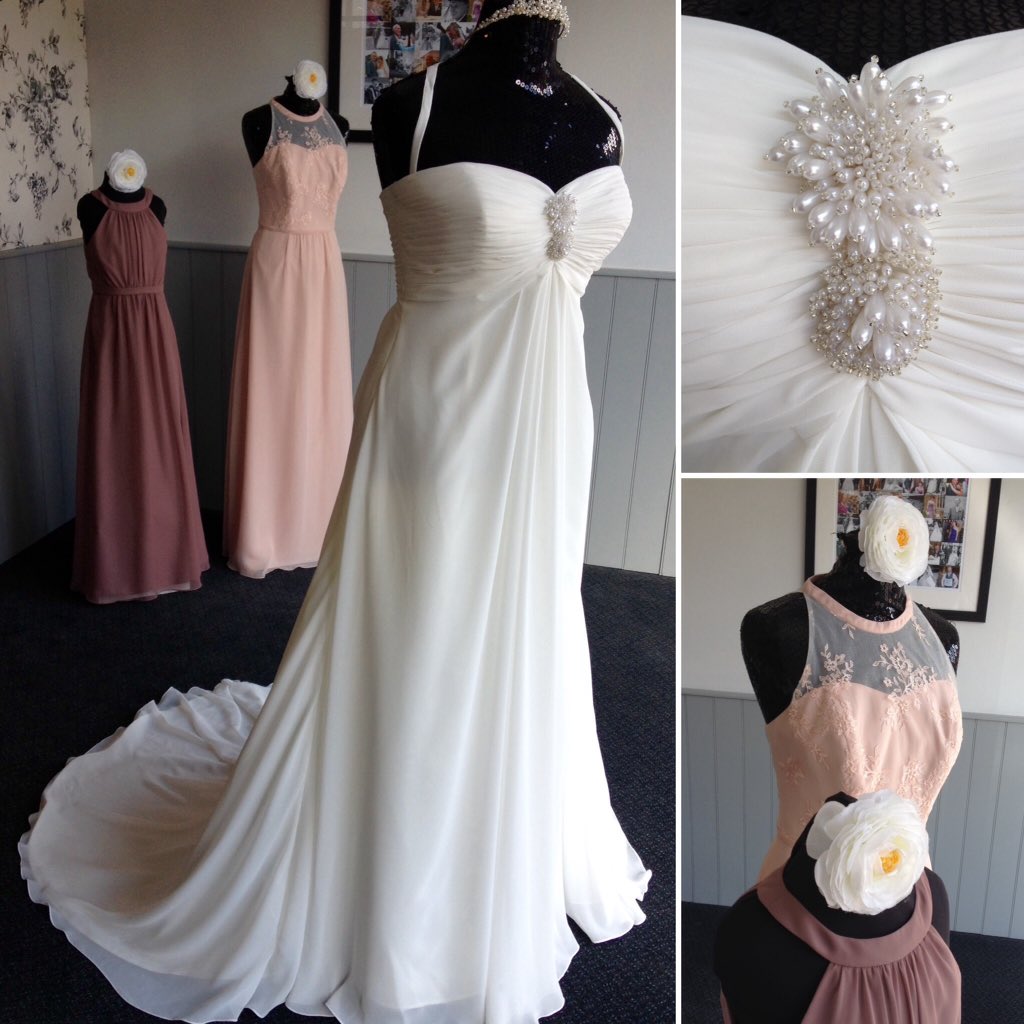 WarwicksBridal's tweet photo. Still hoping for summer sun with soft chiffon #bridal &amp; #bridesmaid gowns #covhour https://t.co/peyoX7QUpT