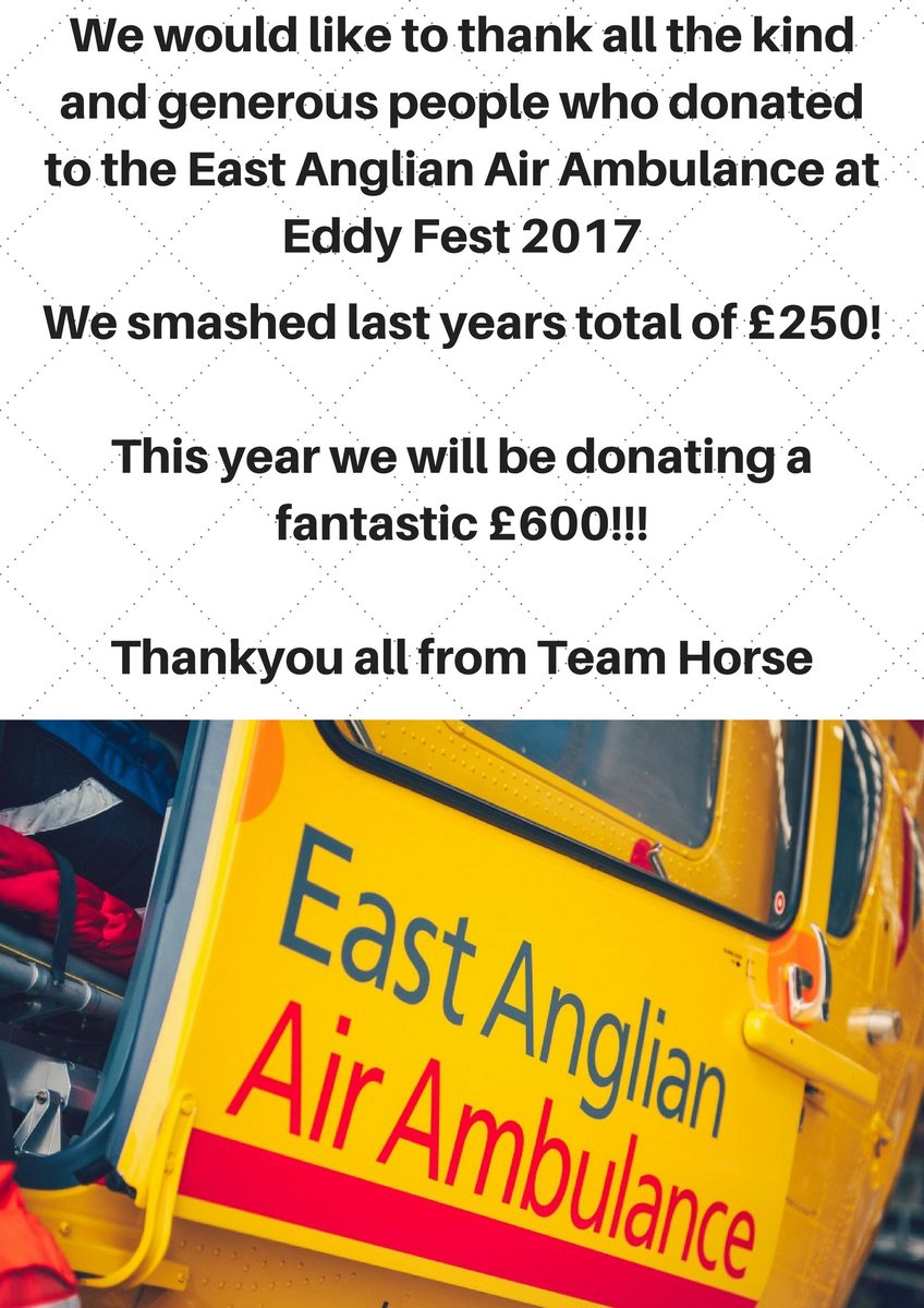 whitehorseeddy's tweet photo. Thankyou all you Eddy Fest 2017 generous people! @EastAngliAirAmb https://t.co/CAplO76cfR