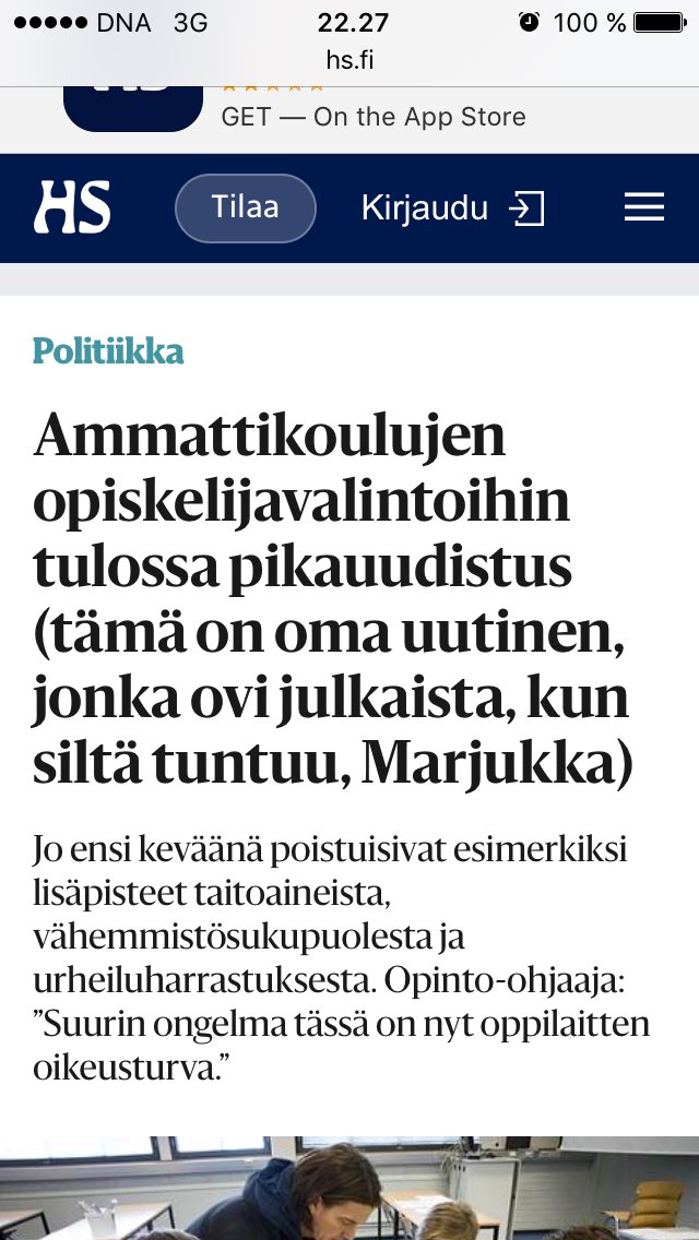 "Oma uutinen jonka ovi julkaista kun siltä tuntuu"? 
#FakeNews by hesari? 
#media #uutiset