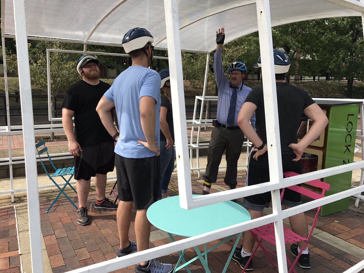 PrittEntGroup's tweet photo. Getting a tour of #Lock2 with the @TowpathTrail's Dan Rice, hearing all about @AKCivicCommons improvements to the space in @DowntownAkron. https://t.co/m2qjnttmOm