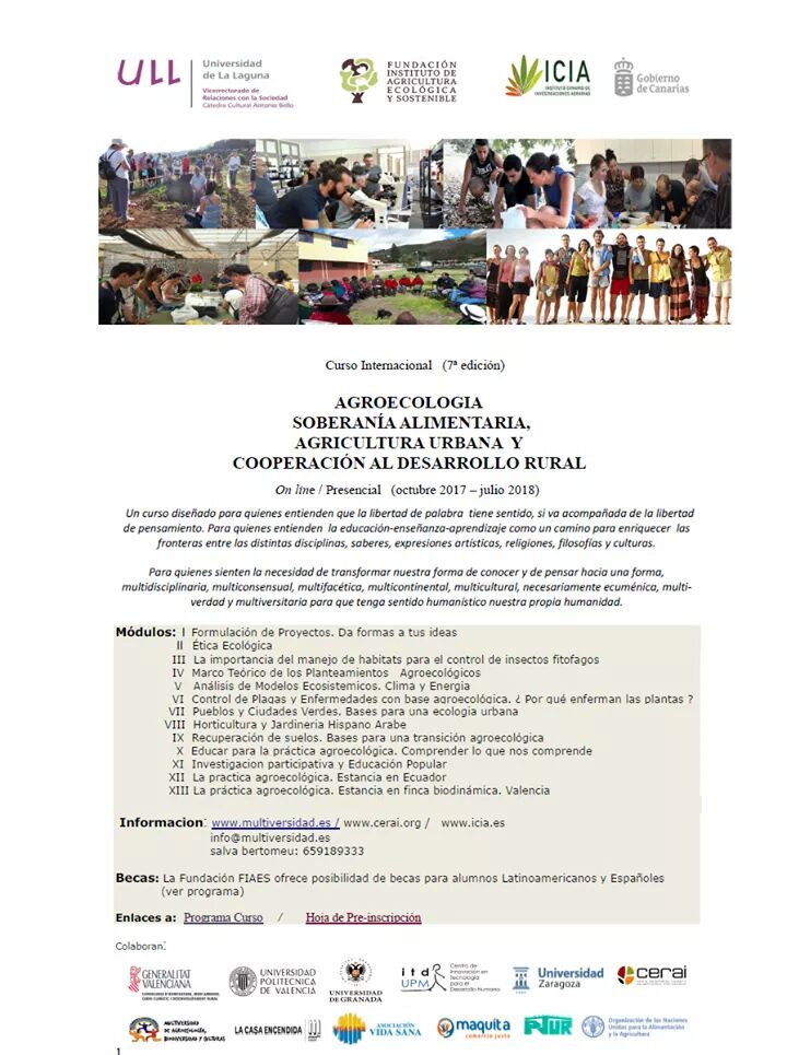 cropprotect_UPV's tweet photo. VII curso de agroecologia, soberanía alimentaria, agricultura  urbana y cooperación al desarrollo rural. https://t.co/lnwe0gf86J https://t.co/AUFag32Dde