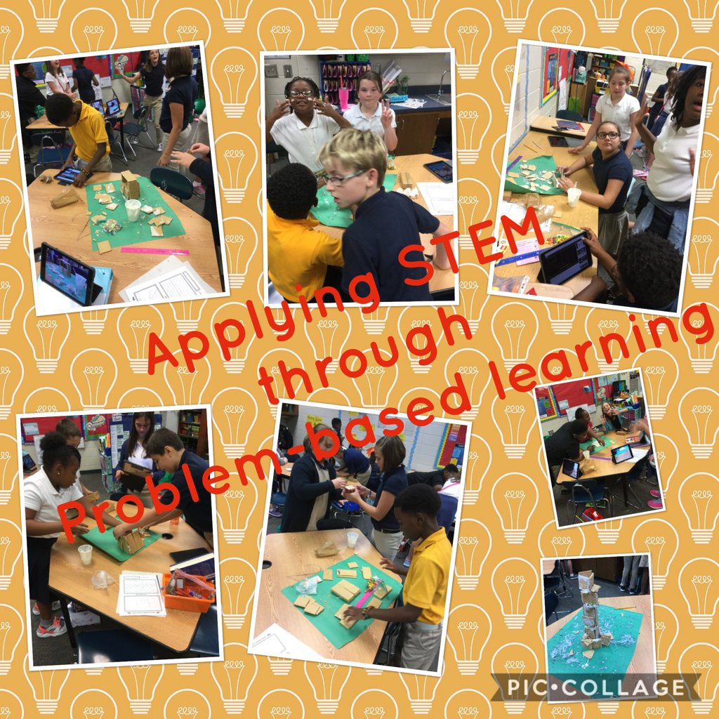 ReynaWainwright's tweet photo. Applying STEM 
through 
Problem-based learning #piccollage
 @libertyesSTEM @Harrell https://t.co/68WF3OQIY6 https://t.co/6vdA745ST0