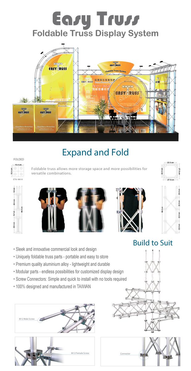 tymicocanada's tweet photo. TYMICO is proud to announce that we r an official CDN distributor of EASY TRUSS, a foldable #truss #display system. https://t.co/vvD35cfGFG https://t.co/4LC8OamH1b