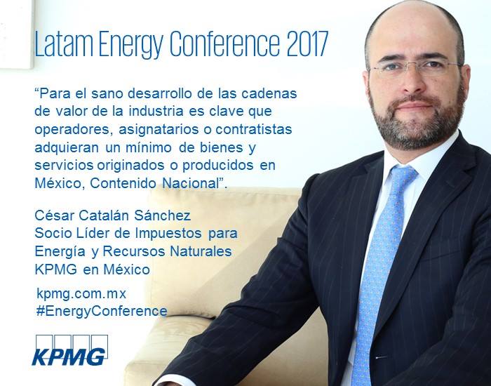 César Catalán, Socio Líder de Impuestos para Energía y Recursos Naturales #KPMGMEXICO, comenta cadenas de valor #EnergyConference
