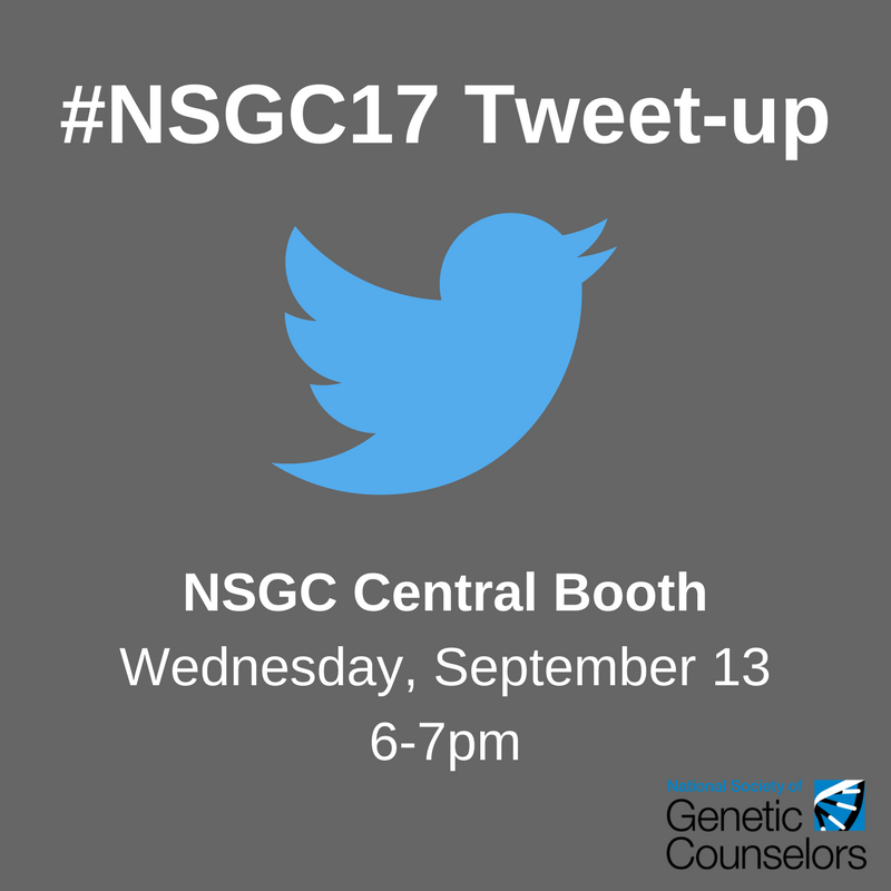 GeneticCouns's tweet photo. Join us at #NSGC17 for the annual Tweet-up and meet your Twitter friends IRL! We look forward to seeing all of our GC Twitter friends there! https://t.co/SnYbEWLBGV