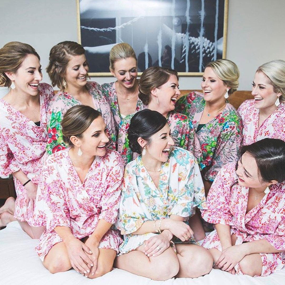 Big day laughter! 🔔👰🔔#HighlandDallas 📷: @katielewismakeup