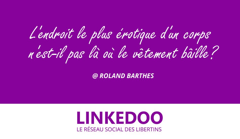 linkedoo's tweet image. #citation : L'#endroit le plus #erotique d'un #corps 
n'est-il pas là où le #vetement bâille ? #libertinage #libertin #sexe #sexy @linkedoo