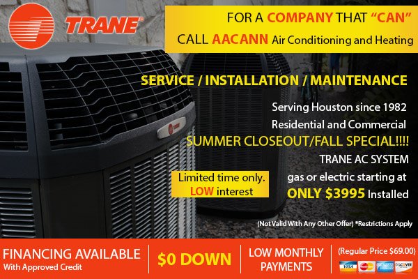 aacannair's tweet image. Summer Closeout Savings! Visit us at aacann.com/specials to see all of our other great deals. #HoustonHVAC #HoustonAC #HoustonHeating