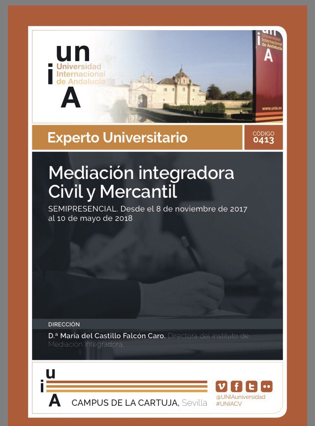 MedIntegradora's tweet photo. Título de Experto en Mediacion Integradora en la Universidad Internacional de Andalucía 
https://t.co/mabzk5aKxB https://t.co/w43fUO6Sre