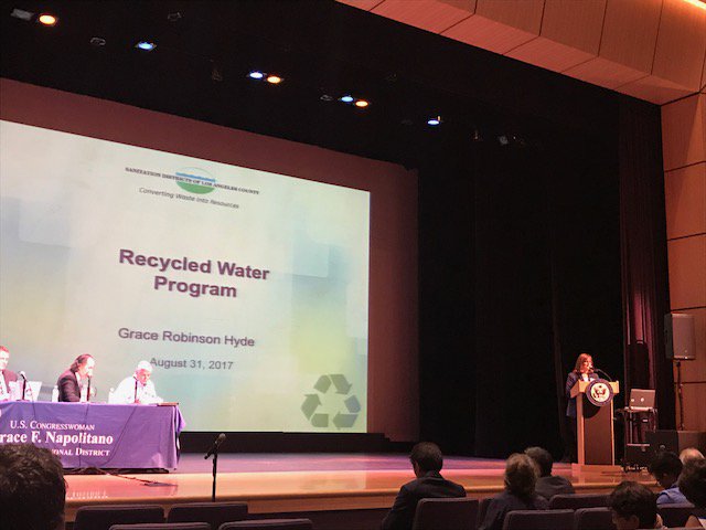 SanDistricts's tweet photo. We are honored to speak on behalf of #recycledwater at today’s California’s Water Future Forum hosted by Congresswoman @gracenapolitano. https://t.co/Kwf4vDHeuW