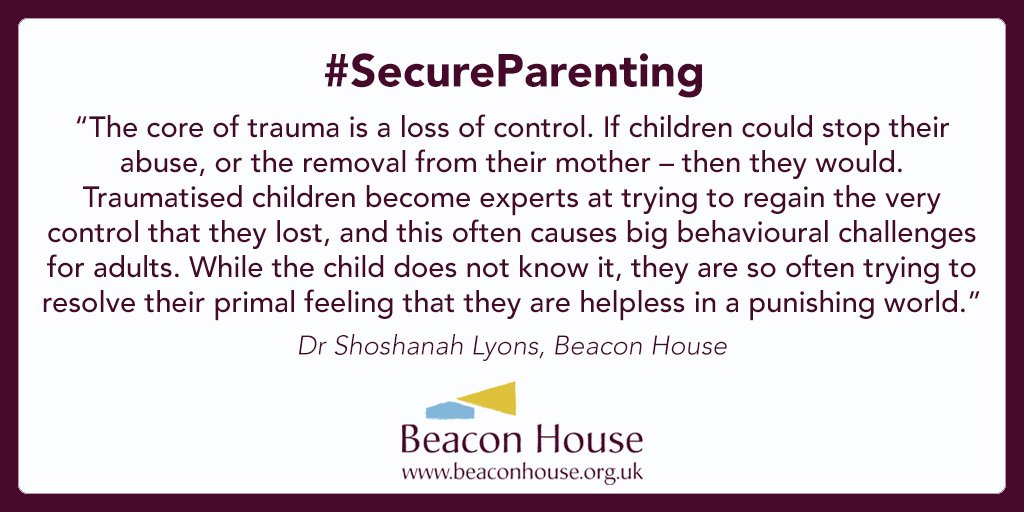 BeaconHouseTeam's tweet image. Understanding where the need to ‘control’ originates from in a child with #trauma &amp;amp; #loss #SecureParenting