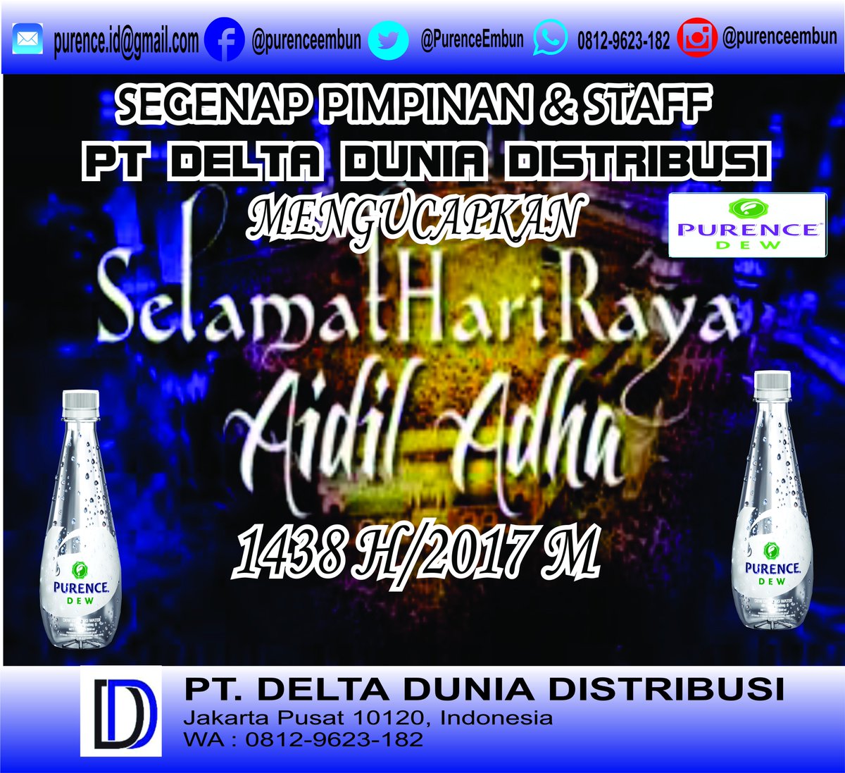 PurenceEmbun's tweet image. Miliki &amp;amp; dapatkan segera "PURENCE DEW" ! hubungi WA : 0812-9623-182 Jam kerja : (09:00-18:00) Senin-Jum'at Selamat Hari Raya Idul Adha