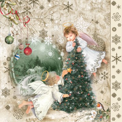 decoupageusa's tweet photo. #darlingangels #vintageangels #Christmaspapernapkin #decoupagenapkins #holidaynapkins #Christmastree https://t.co/sYHipRDslB