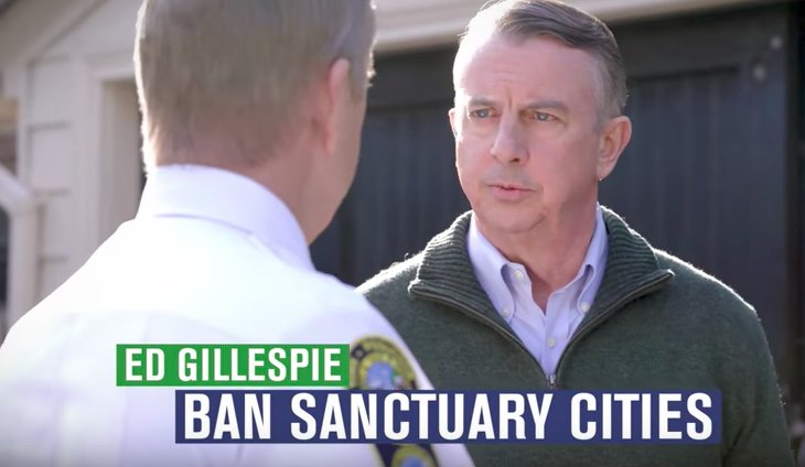 daveweigel's tweet photo. Having defeated Corey Stewart, Ed Gillespie is basically running for governor as Corey Stewart. https://t.co/3U9M5KwgWI