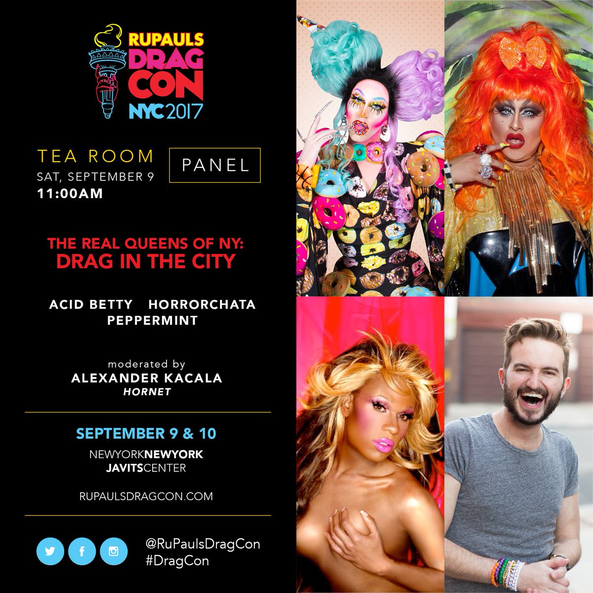 Sat. Sept. 9 join <a href="/acidbettyrocks/">Acid Betty</a> <a href="/MattyxBeats/">Chata</a> <a href="/Peppermint247/">Miss Peppermint. BLACK TRANS LIVES MATTER</a> &amp; @AlexanderKacala for The Real Queens of NY Panel in the Tea Room at 11 AM!
