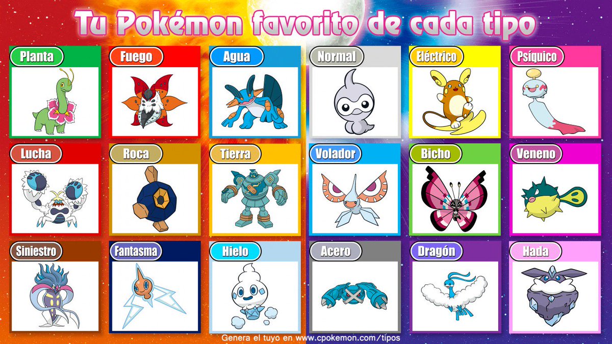 ¿Cuál es tu Pokémon favorito de cada tipo? DIlYc3RXcAARByf