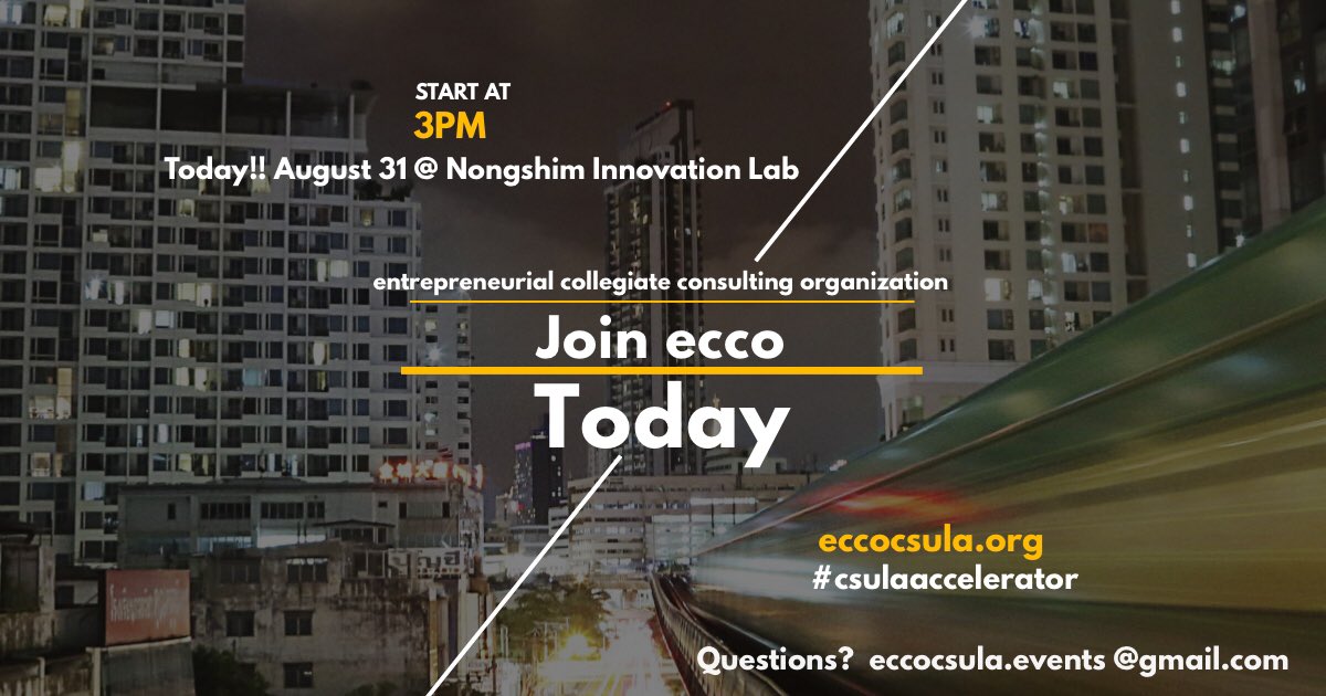 eccocsula's tweet photo. Today at 3pm we'll be hosting an informative orientation illustrating who we are and what we do #csulastartups #CalStateLA https://t.co/HT0fGLmwhg