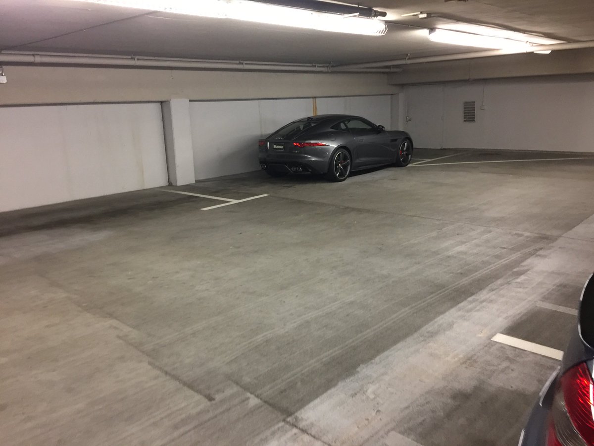 BayCapitalGroup's tweet photo. @AdamCarollaShow We need parking assistance. There is a wall where the nice cars park to avoid door dings. Here is where I normally park. https://t.co/KIXFRJldNy