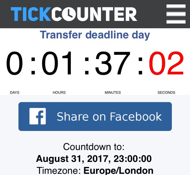 TransferRoom18's tweet photo. This much left for the #TransferDeadlineDay !!! What is still gonna happen? https://t.co/pri0VlXLU9