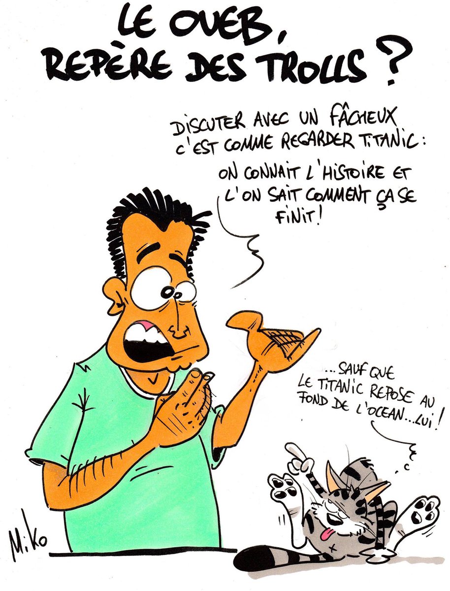 mikodessinateur's tweet photo. Le #oueb, lieu où se développent #trolls, fachos et merde #humaine en toute #impunité. #coupdebaygon, #affligeant, #Titanic https://t.co/b2vqRSawLU