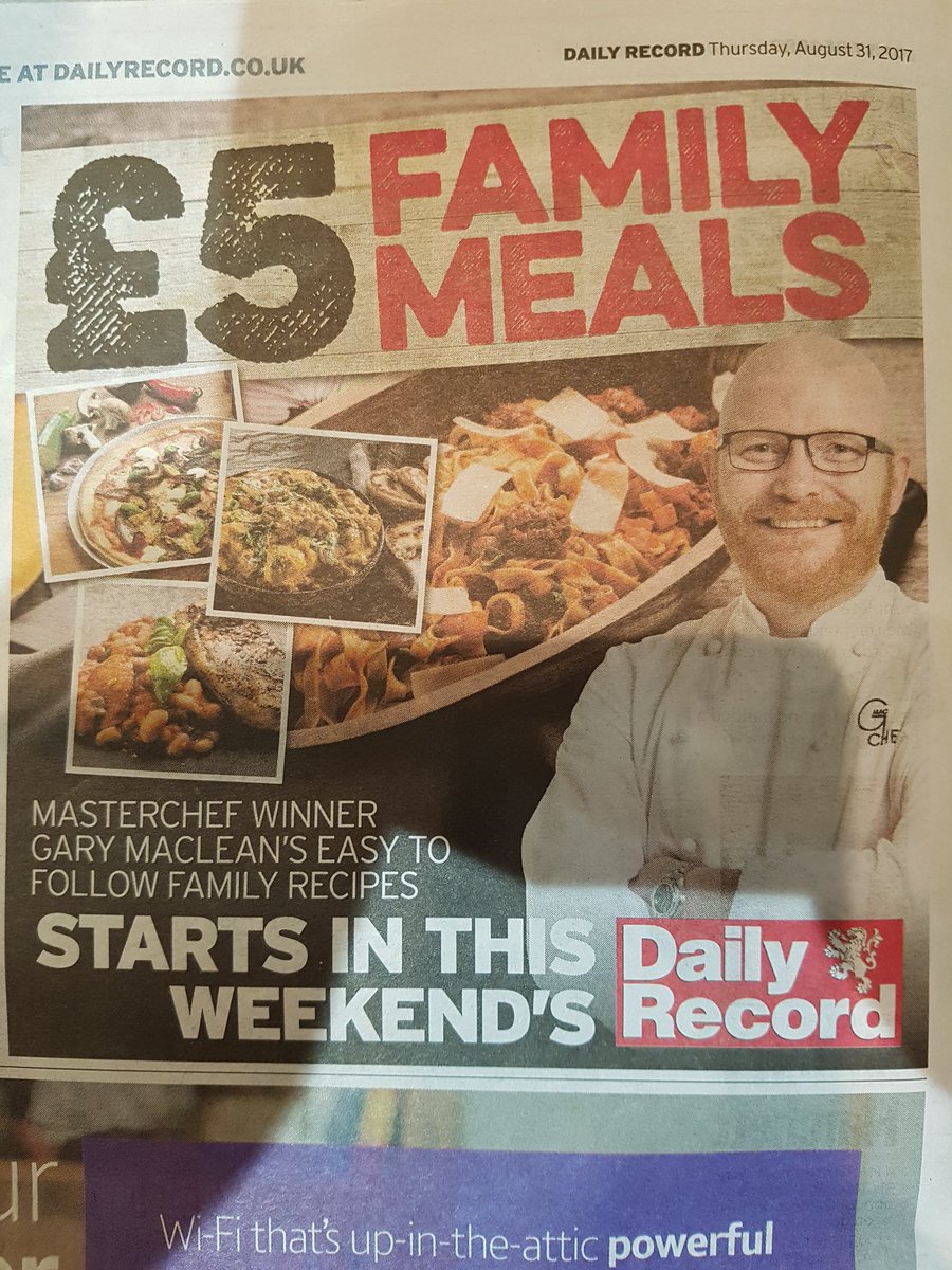 Gmacchef's tweet image. Starting in Saturday's @Daily_Record I will be sharing some very simple easy cook recipes. All prepared for just a £5.