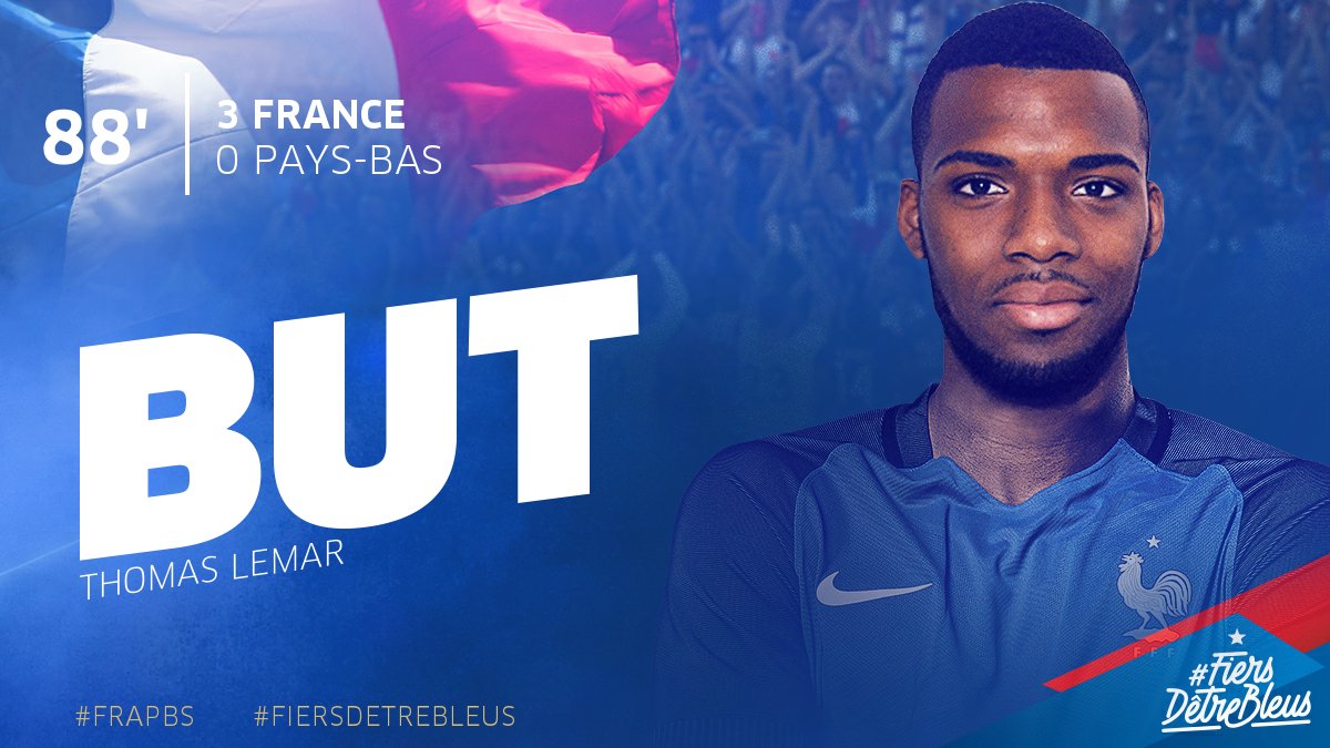 equipedefrance's tweet photo. Le doublé pour Thomas Lemar !!!!!!! #FRAPBS https://t.co/WAVZAdD9PP