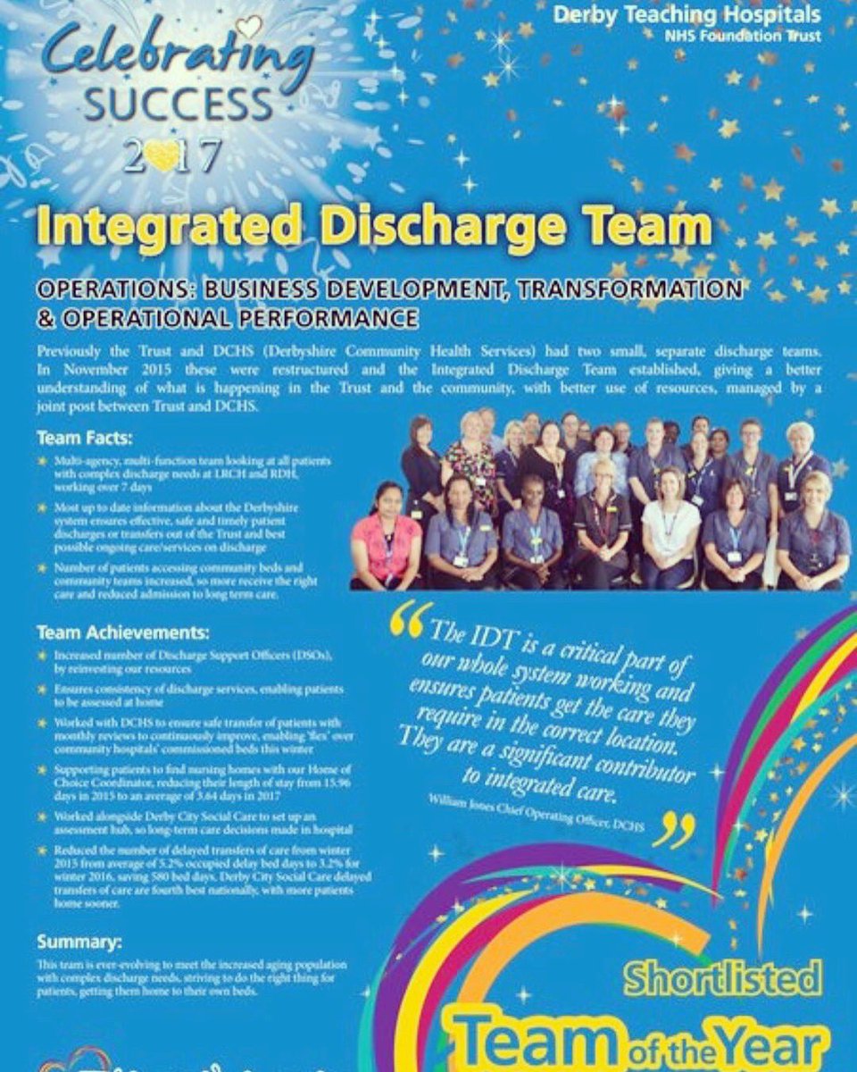 StaceyMooreOT's tweet photo. ๐ค #DerbyHospitals #TeamOfTheYear #CelebratingSuccess2017 #IntegratedDischargeTeam @DerbyHospitals @DCHStrust @DerbyCC @Derbyshirecc https://t.co/aCJuU0NVEM
