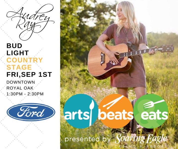 audrey_ray's tweet photo. TOMORROW- catch Audrey Ray on the Bud Light County Stage at 1:30pm at @ArtsBeatsEats #20YearsOfABE #CountryMusic https://t.co/YYVEOIpkEE