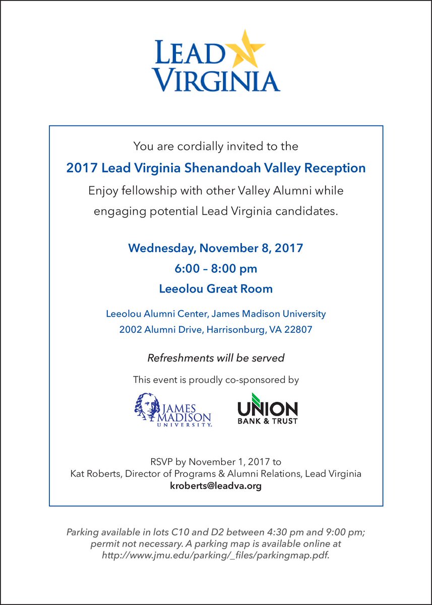 LEADVIRGINIA's tweet photo. Join us in the Valley...and bring a friend who would be a good fit for Lead @LEADVIRGINIA #leadva #leadvirginia https://t.co/9P3aEWsih1
