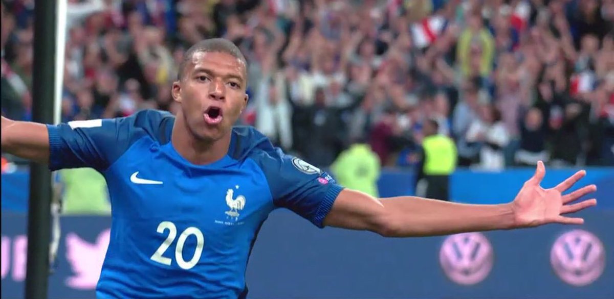 CyrilleGuichon's tweet photo. PREMIER BUT EN ÉQUIPE DE FRANCE POUR KYLIAN MBAPPE ! 👊🇫🇷 #FRAPBS https://t.co/niMhMysFoP