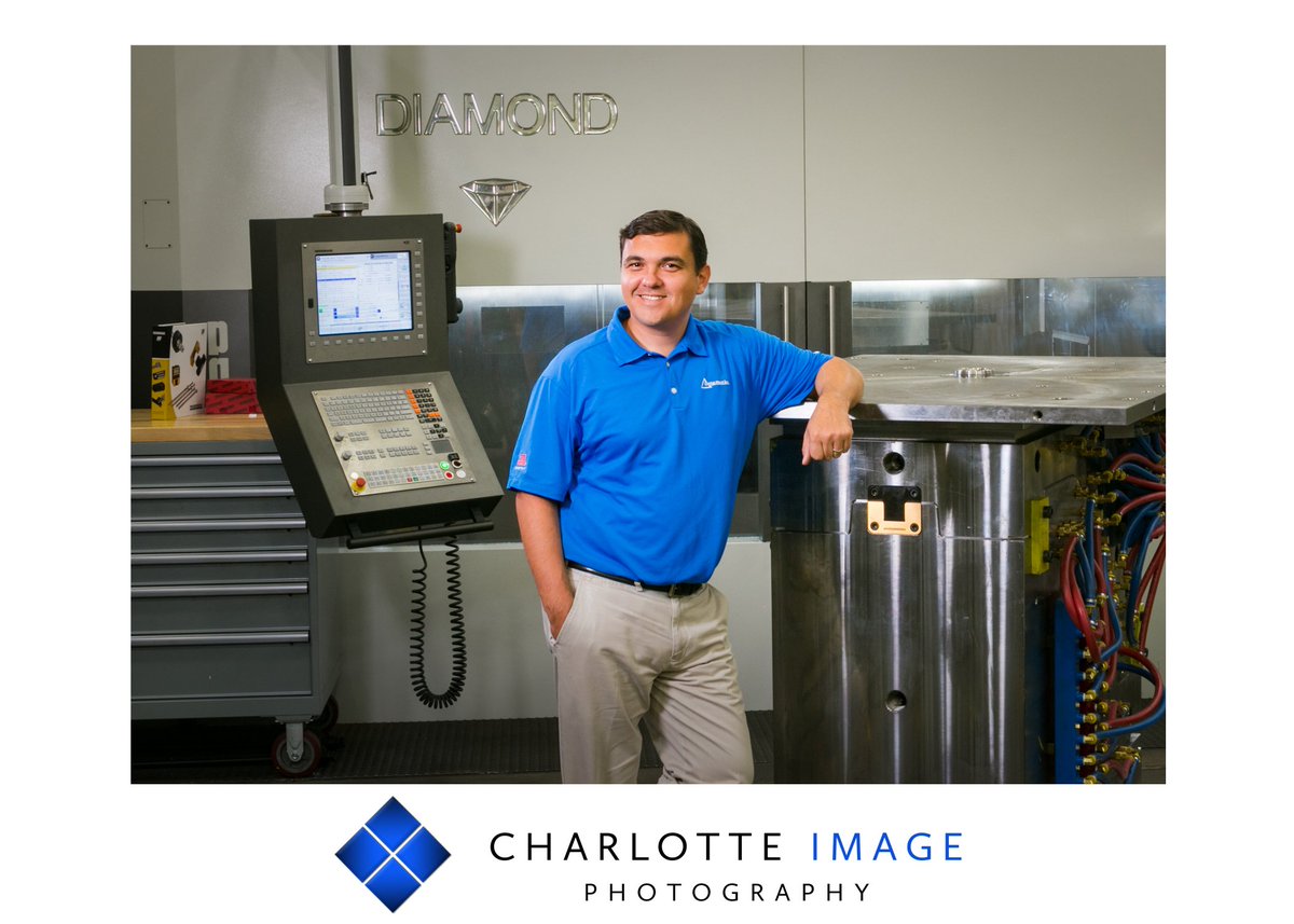 On location today at Delta Mold Inc. for Progressive Components. Great industrial shoot. #madeintheUSA #branding #businessportraits