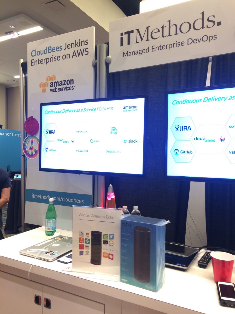 itmethods's tweet photo. Last chance to come win an Amazon Echo! #JenkinsWorld #iTMethods - https://t.co/dKZ5lNuiV2 https://t.co/ozMcBOBjSq