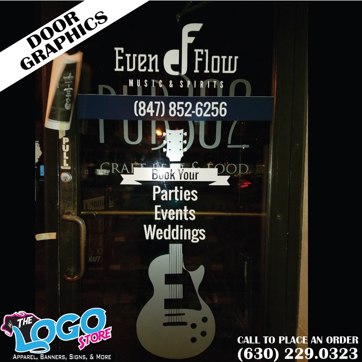 The_Logo_Store's tweet image. Attract customers to your business with custom door graphics! Call (630) 229-0323 to place an order. #businessowners #doorgraphics
