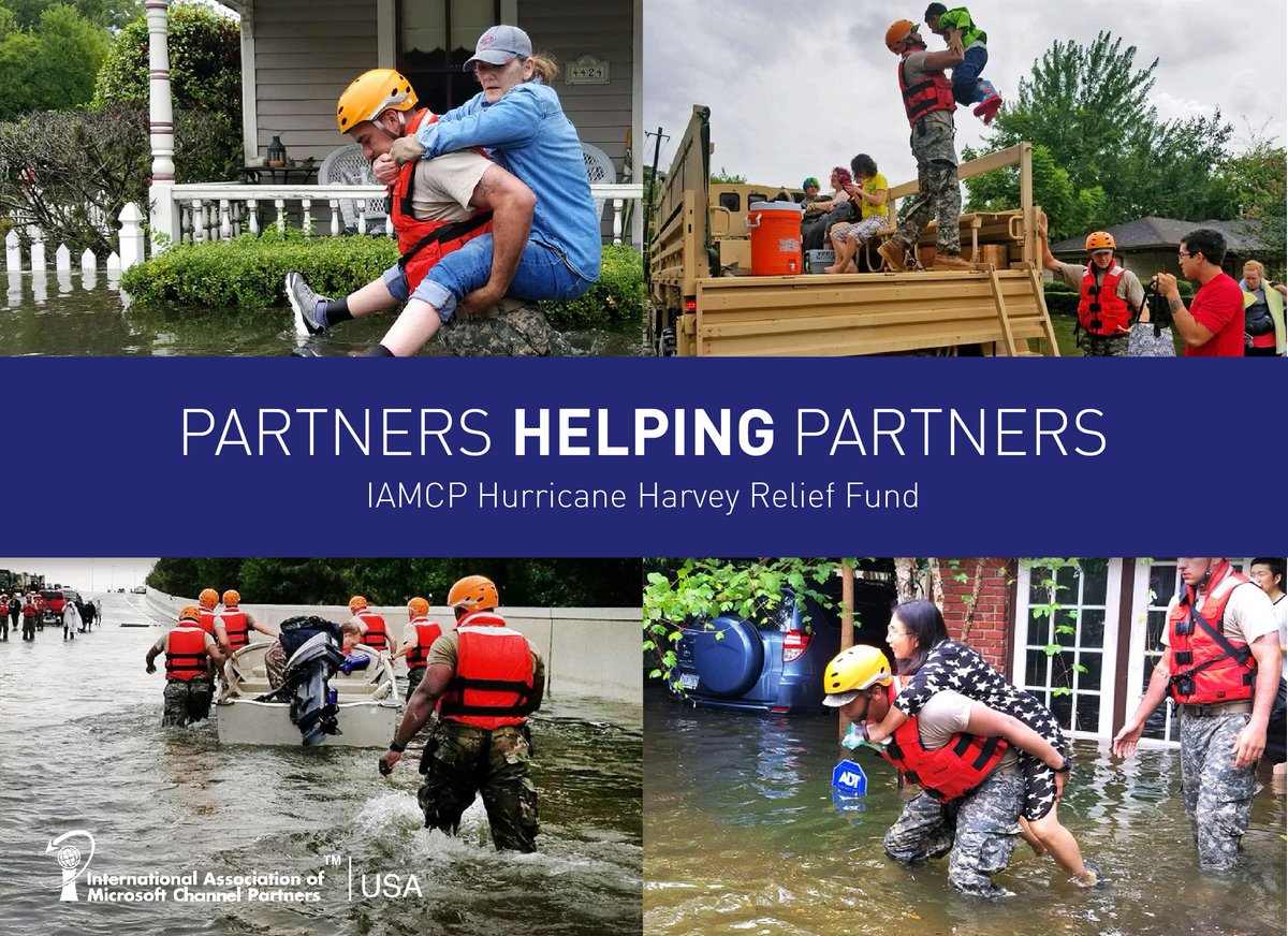 The #IAMCP is ready to help! IAMCP Hurricane Harvey Relief Fund. Click to donate: iamcp-us.org/?page=Hurrican… #PartnersHelpingPartners #IAMCPWIT