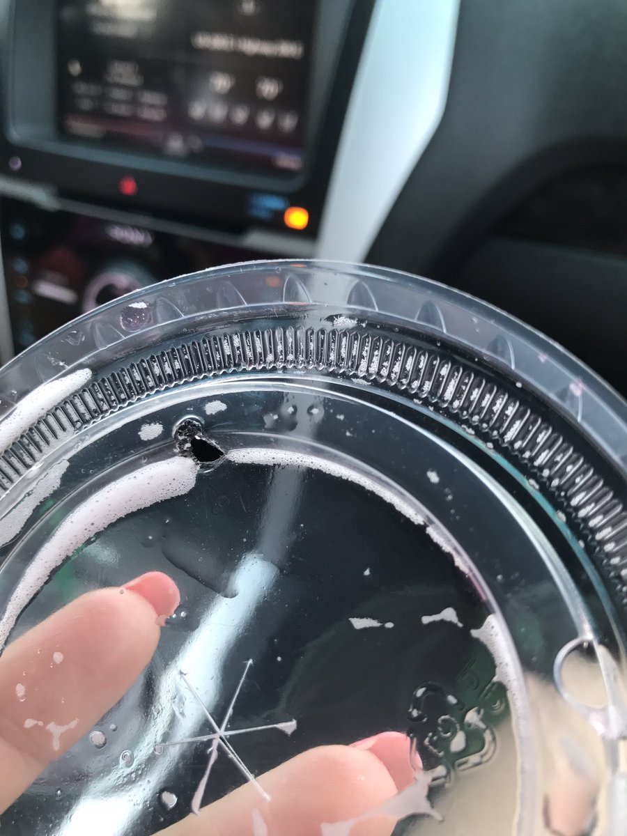 CJFaga's tweet photo. @Starbucks did I pay extra for the dirty lid? https://t.co/jtPS1TA1xf