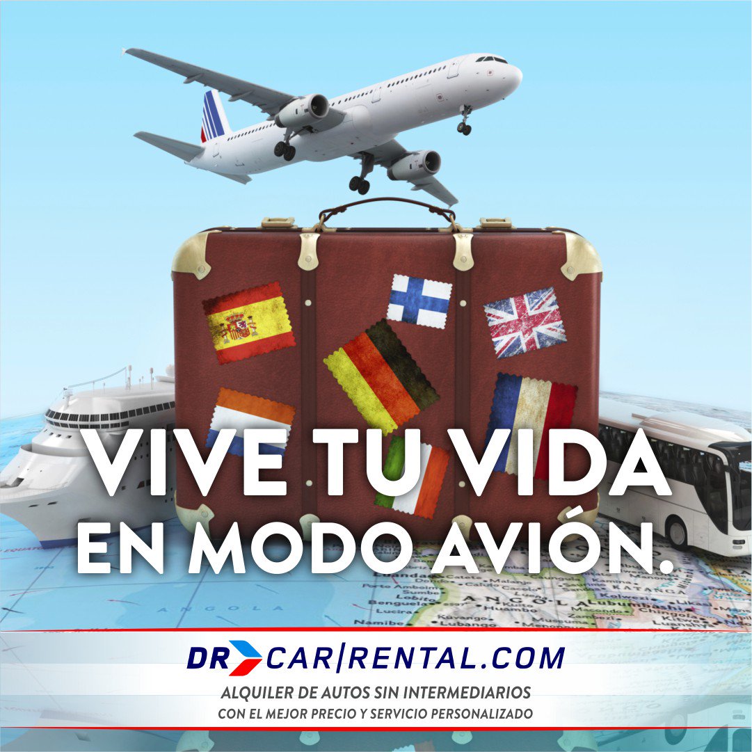 drcarrental's tweet photo. Vive tu vida en modo avión. #drcarrental #Eligeeldestino #welcome #sunnyday #love #workday #instacar #directione https://t.co/FsH6Tsb5VZ https://t.co/TfJLxVjZW6