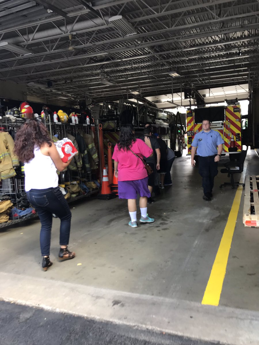 MsM_TLC's tweet photo. When we heard the local fire department was collecting water to donate to Hurricane Harvey victims, TLC students jumped right in #ourndsec https://t.co/5D1iWmPJrM