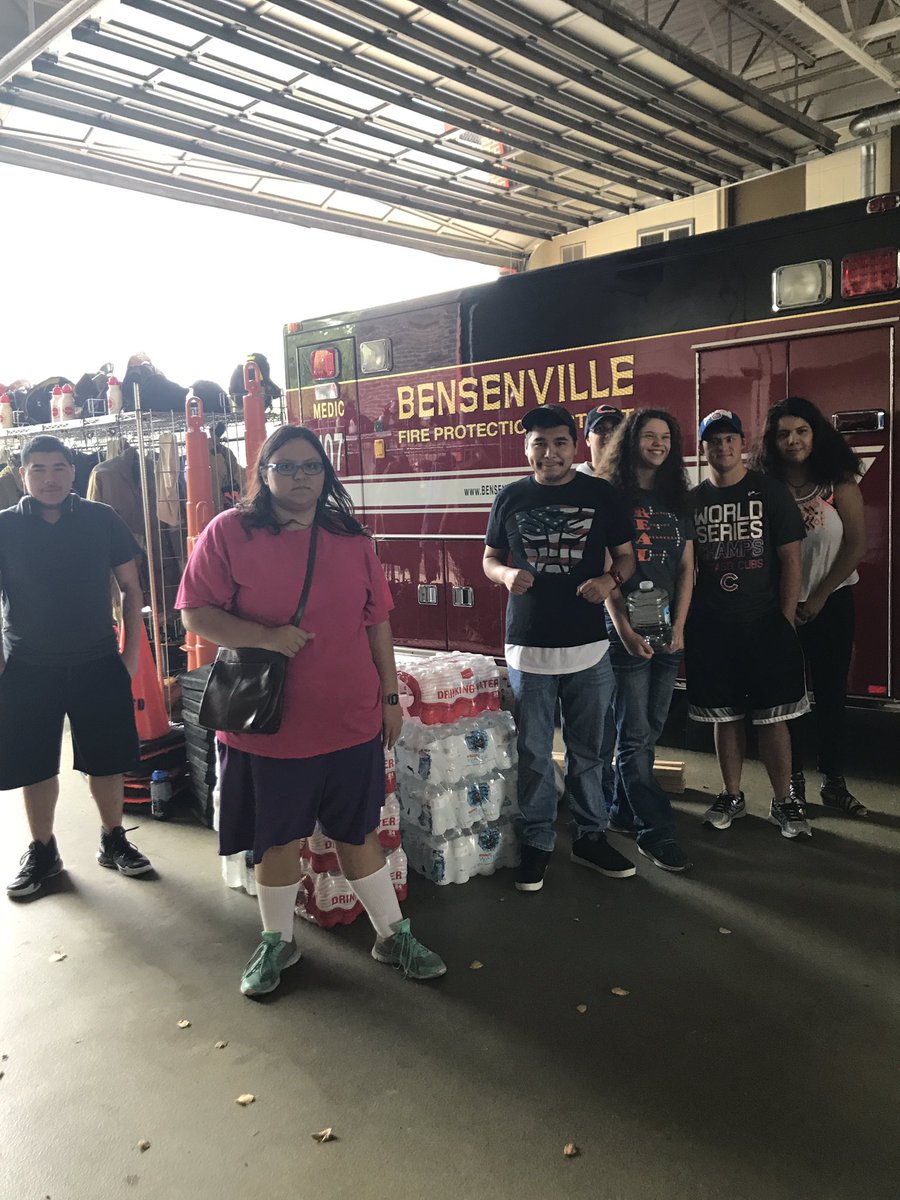 MsM_TLC's tweet photo. When we heard the local fire department was collecting water to donate to Hurricane Harvey victims, TLC students jumped right in #ourndsec https://t.co/5D1iWmPJrM