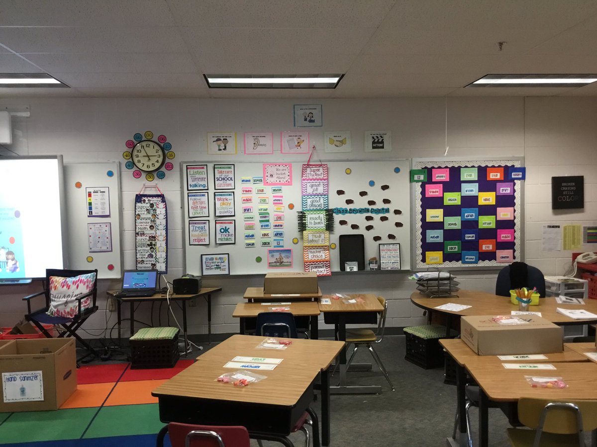 MsMacJack's tweet photo. A new year in a new room with new students only means one thing...new memories! #openhouse #sillyinsecond #phesbulldogs https://t.co/vt2rVrPGhZ