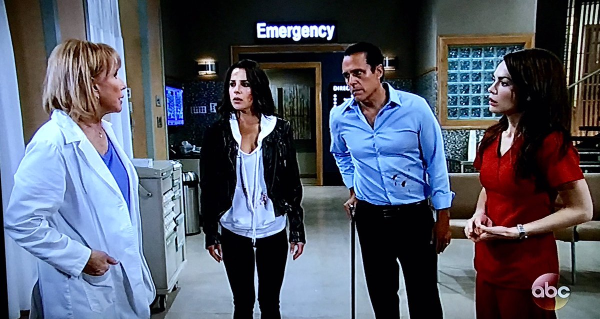 proudnanaKathy's tweet photo. M: he's being prepped 4 O.R. now
L: so he's stable
M: 4 now he is anyway
Y is the nurse even IN these scenes π #SoNOTNeeded #JaSam #GH https://t.co/KreVTOOf1r