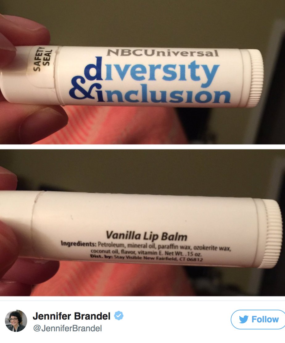 NBC has a vanilla-flavored 'Diversity' lip balm and we have questions trib.al/8MiQ5GN