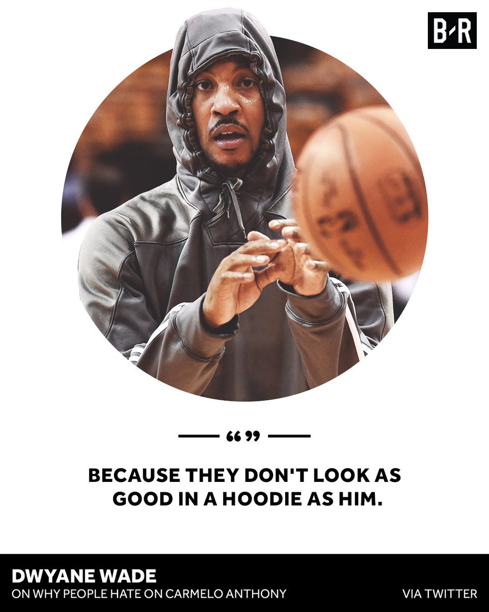 BleacherReport's tweet photo. Wade explains why people hate on Melo 😂 https://t.co/D7YHeoN2dR
