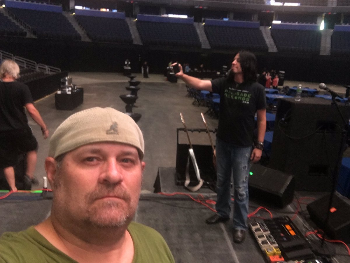 chazbass01's tweet photo. Setting up for the game tonight inside the arena with @PalisadeRecords @TecampAmerica #rigshot #tecampusa #basslife #ohyeah https://t.co/txF20G7WRR