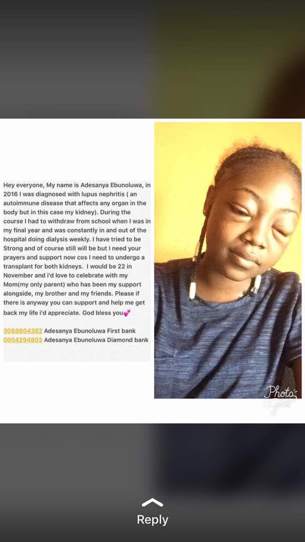 maadame__'s tweet image. Guys please help my friend ebun, your retweet would go a long way. Nothing is too small 😢😢