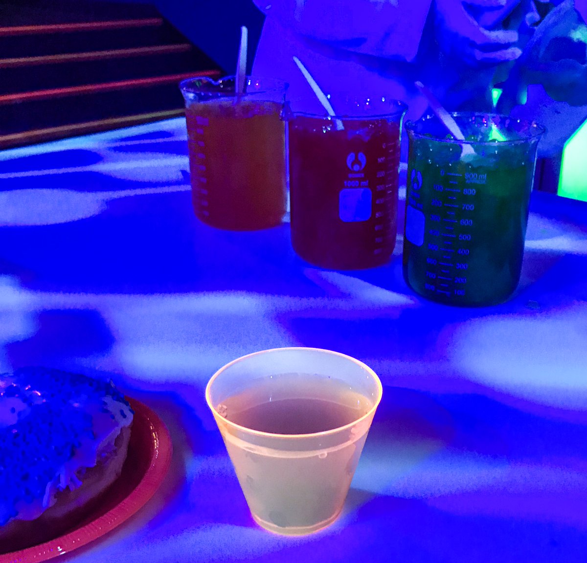 Definitely a fun stop, new choice at Epcot Food &amp; Wine Light Lab It’s fun with food Drinks that glow in the dark #tasteEpcot #FoodFestival