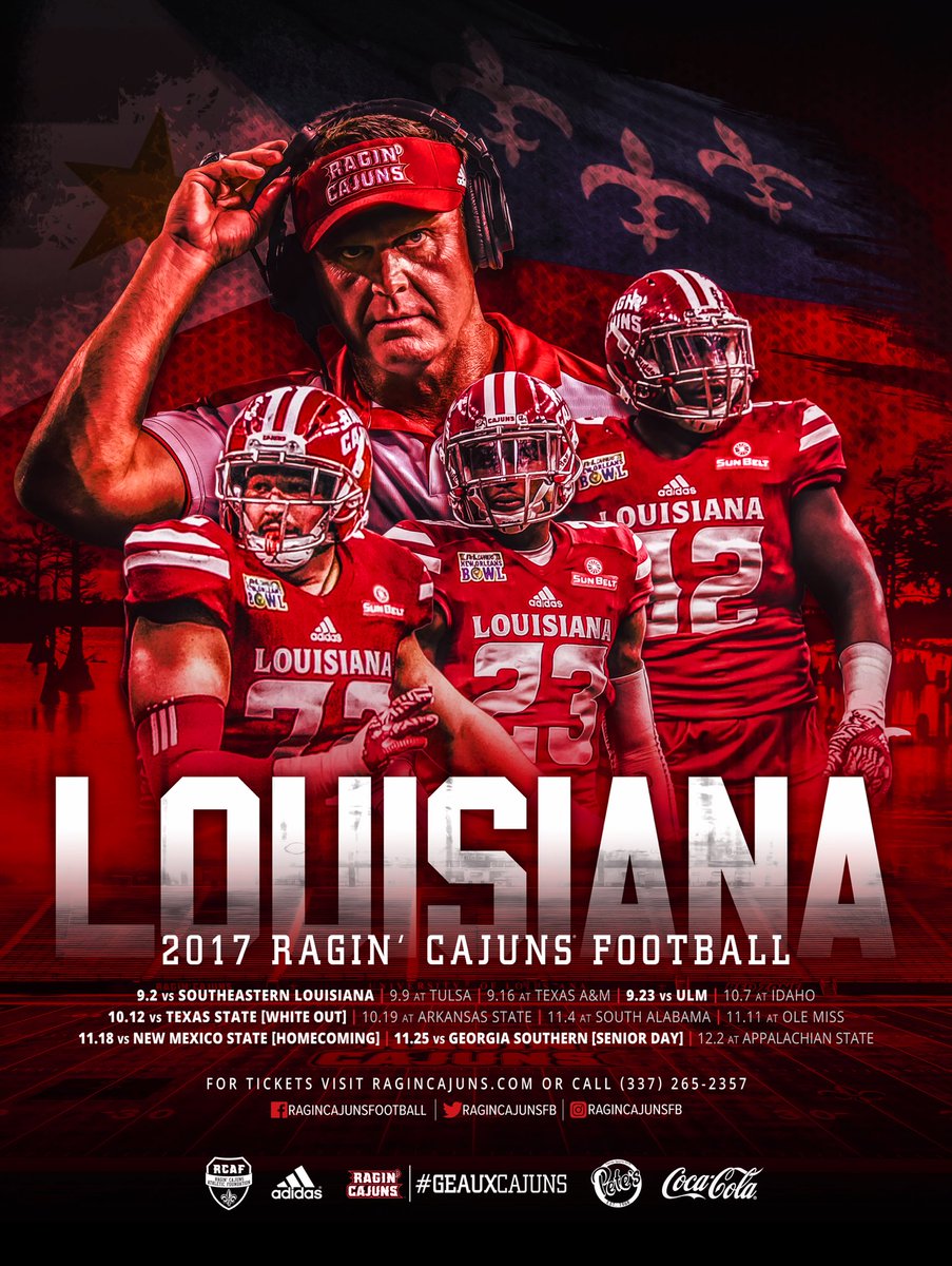 RETWEET/LIKE this to vote for <a href="/ULRaginCajuns/">We’ve moved!</a> <a href="/RaginCajunsFB/">Louisiana Ragin’ Cajuns® Football</a> as the top FBS Football Poster!

1 RT = 1 Vote &amp; 1 LIKE = 1 Vote #PosterSwag