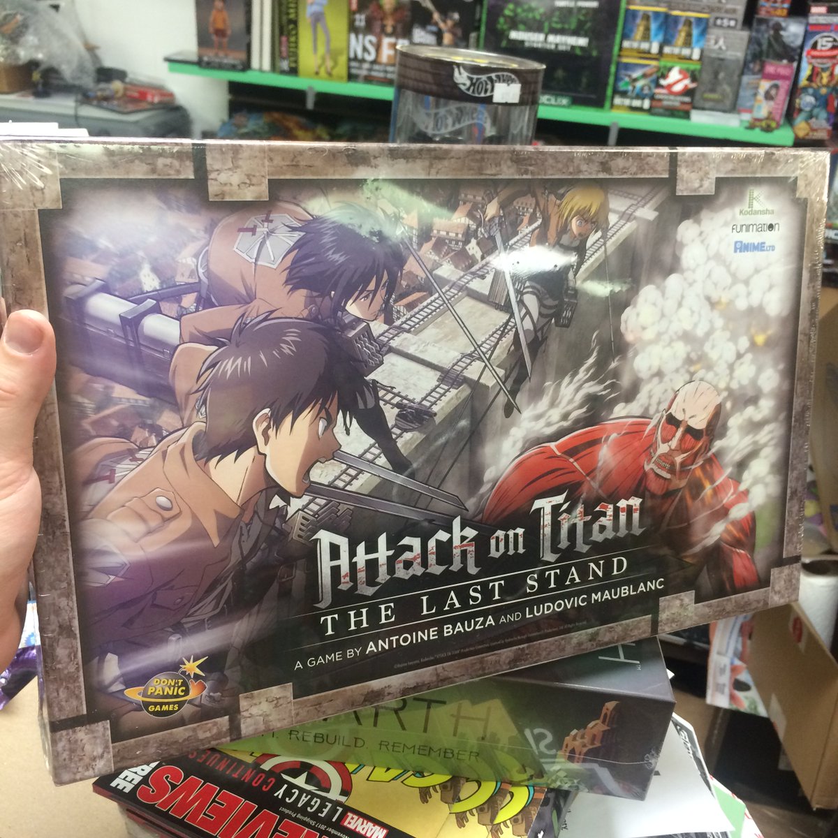 WeirdRealmsCLE's tweet photo. New #attackontitan game in the shop, come check it! -AK

#boardgames #boardgame #tabletop #games #gaming #weirdrealms #anime #otaku https://t.co/fjprbhvmSR