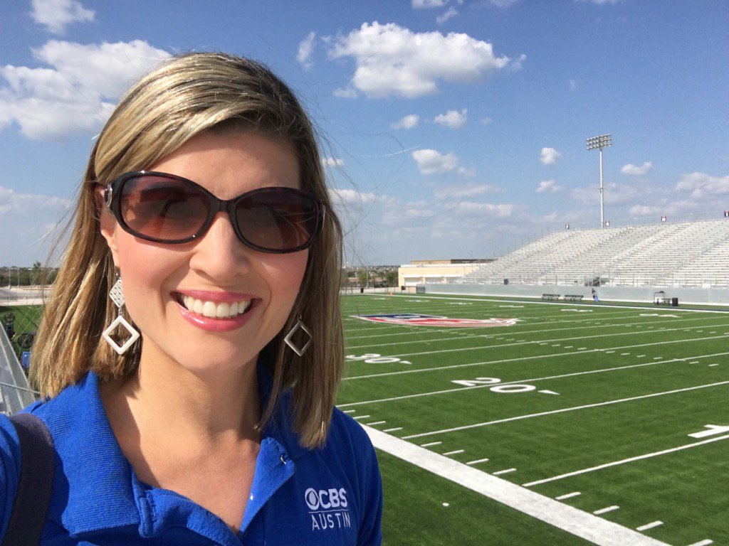 ChikageWeather's tweet photo. We're Live on @cbsaustin for #FridayNghtRivals on a Thursday at #ThePfield! @PflugervilleHS @AISDBowie 🏈 https://t.co/skY5vj6cpW