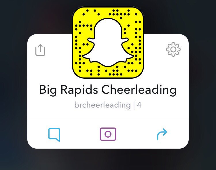 Add us on snapchat to stay updated with Big Rapids cheerleading! #BetterTogether